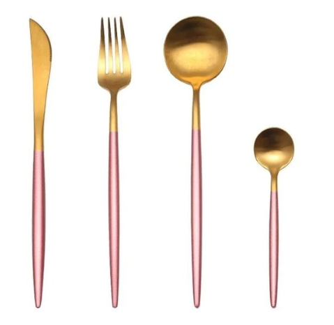Conjunto de Talheres 24 Peças – Acabamento Chic Para Mesa Refinada