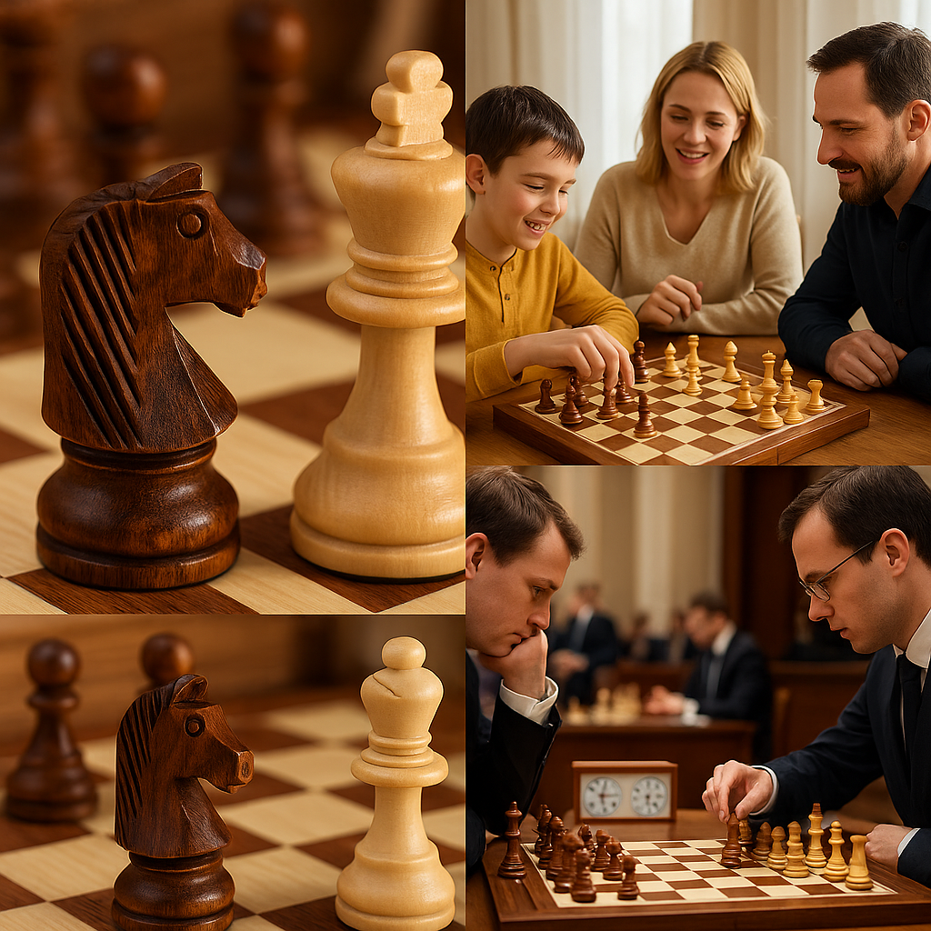 クラシックチェスゲーム - 優れた職人技と美的ケア