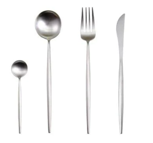 Conjunto de Talheres 24 Peças – Acabamento Chic Para Mesa Refinada