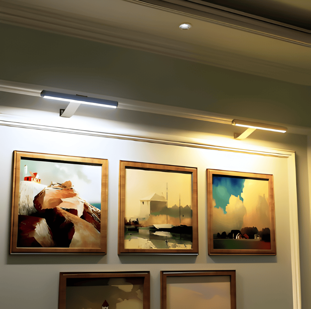 Candeeiro de parede LED recarregável USB sem fios - Rotação total e recarga prática