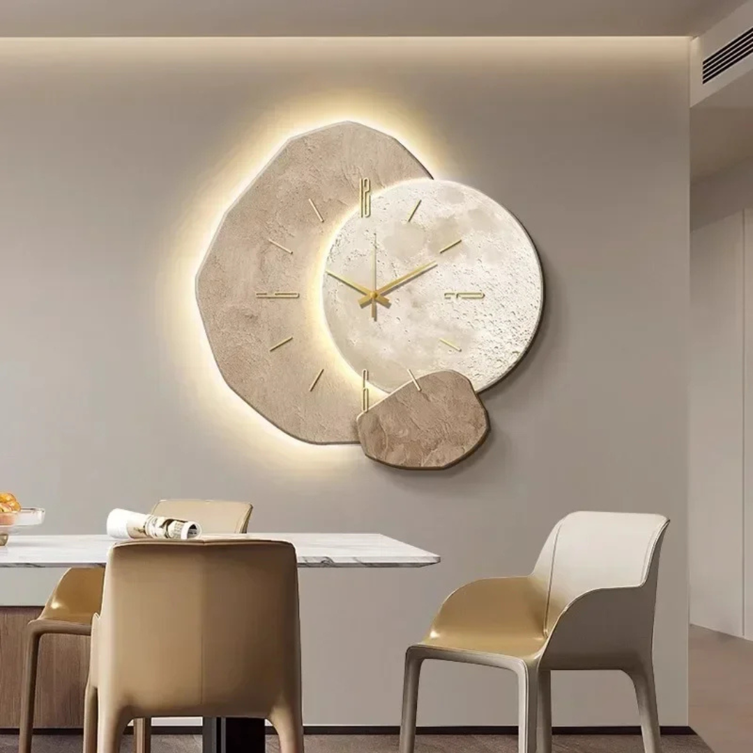 Grote Wandklok – Modern Design En Ambient LED Licht