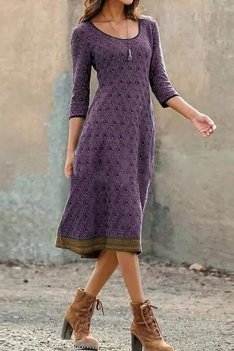 Lichte Midi Jurk – Korte Mouwen En Zomerse Elegant