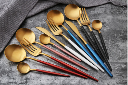 Conjunto de Talheres 24 Peças – Acabamento Chic Para Mesa Refinada