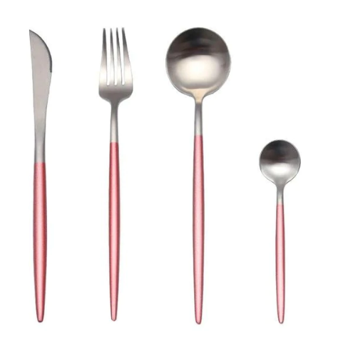 Conjunto de Talheres 24 Peças – Acabamento Chic Para Mesa Refinada