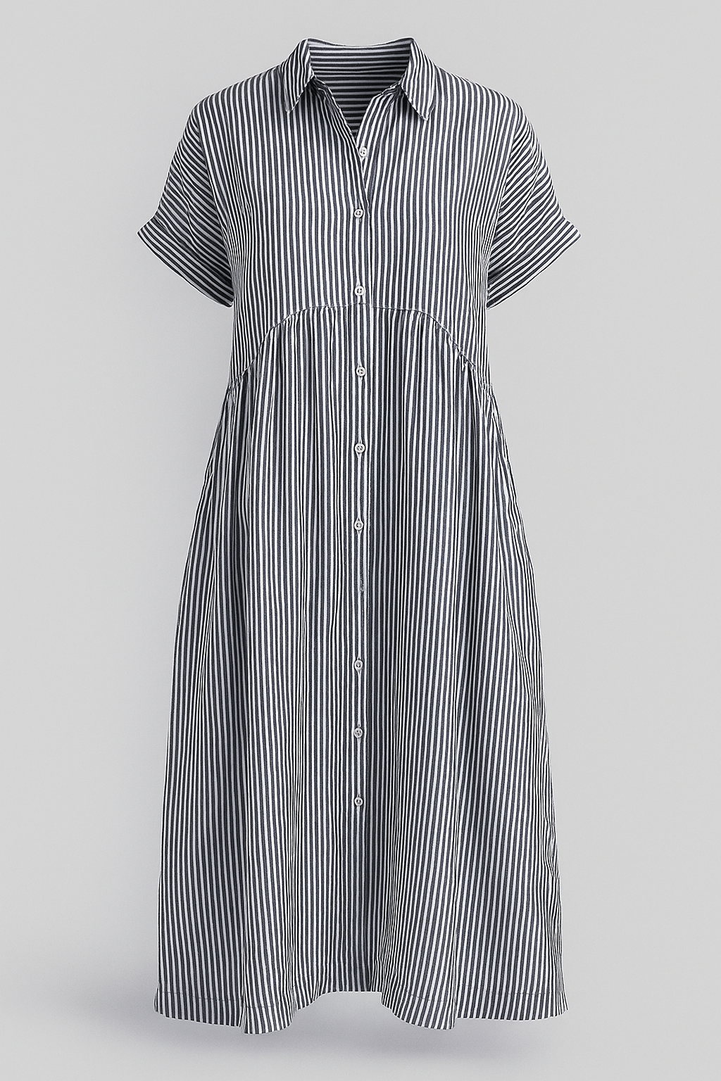 فستان ميدي مع جيوب - أنيق، مريح ومع جيوب عملية