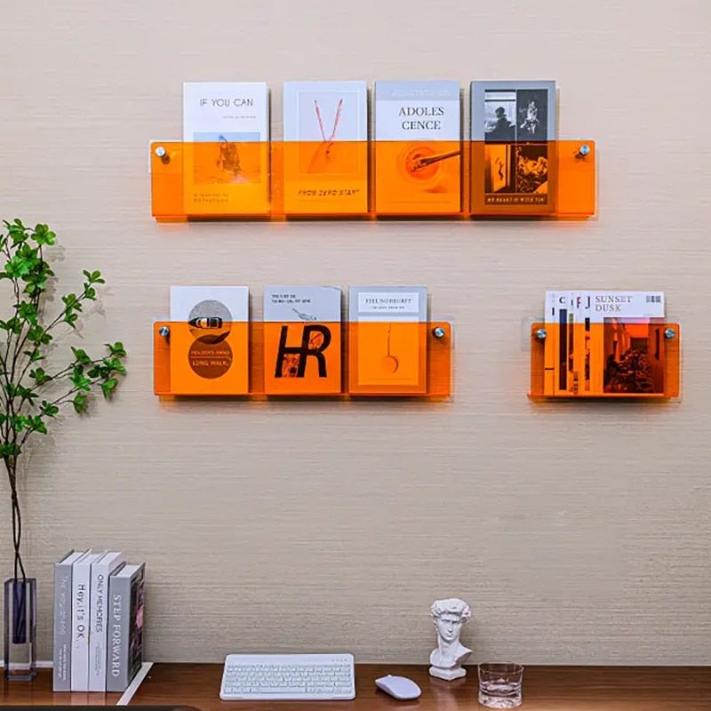 Wandrek Tijdschrift Houder Transparant – Chic En Modern Ontwerp
