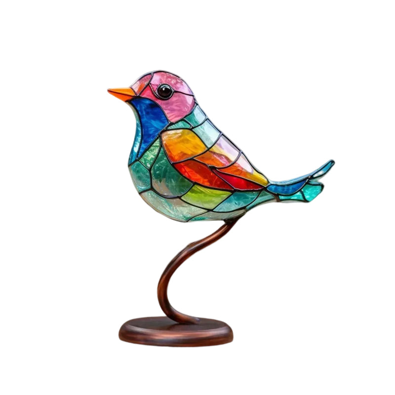 Dekoratives Ornament – Vögel, die auf einem Ast sitzen