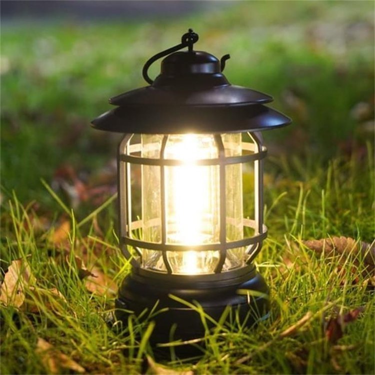 Retro LED Campinglampa - Vintage-stil och praktisk funktion
