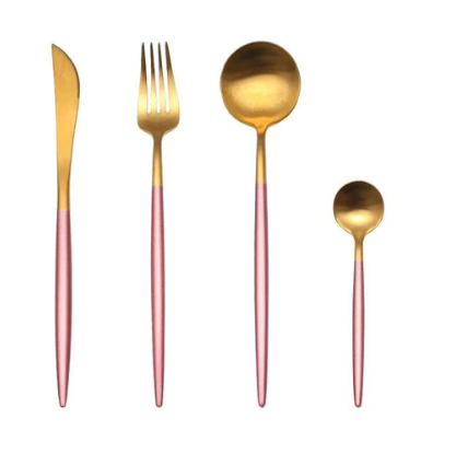 Conjunto de Talheres 24 Peças – Acabamento Chic Para Mesa Refinada