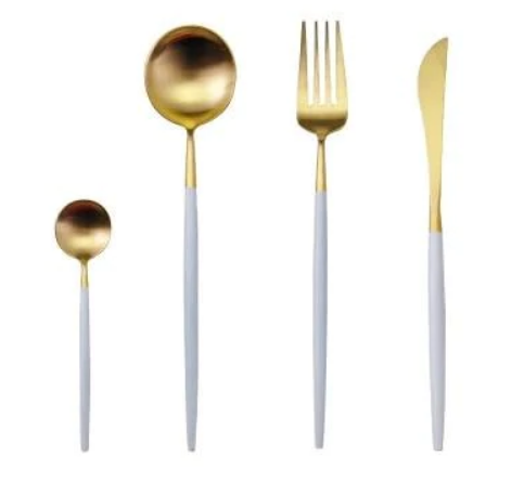 Conjunto de Talheres 24 Peças – Acabamento Chic Para Mesa Refinada