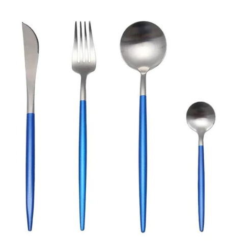 Conjunto de Talheres 24 Peças – Acabamento Chic Para Mesa Refinada