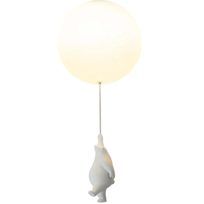 Taklampa Barn — Hängande Björnar Med Ljusande Ballonger 