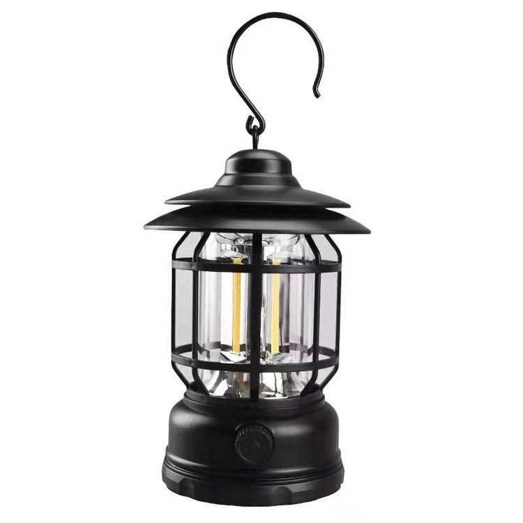 Retro LED Campinglampa - Vintage-stil och praktisk funktion