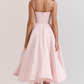 Lory | Rochie Midi cu Bretele – Glamour Clasic și Ușurință 