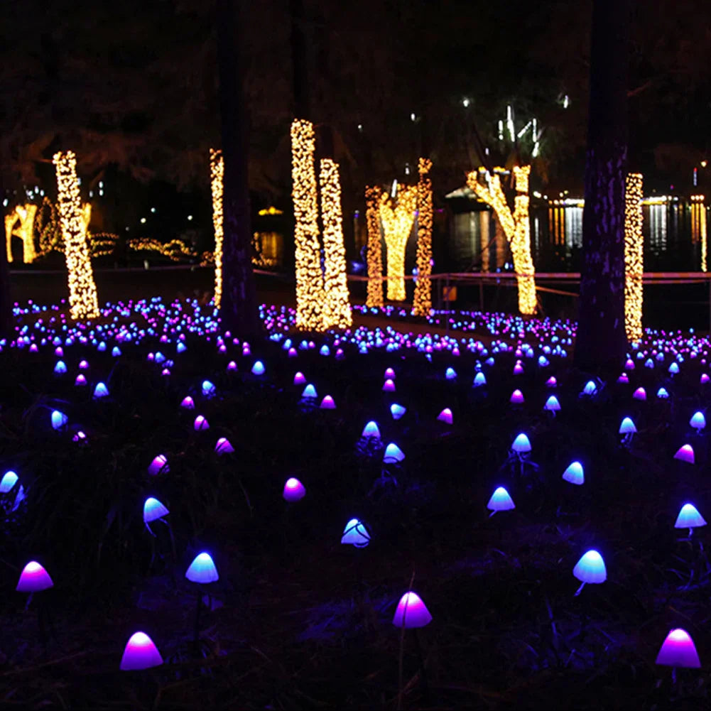 Guirlande Lumineuse Champignons Solaires — Charme Nocturne & Énergie Propre