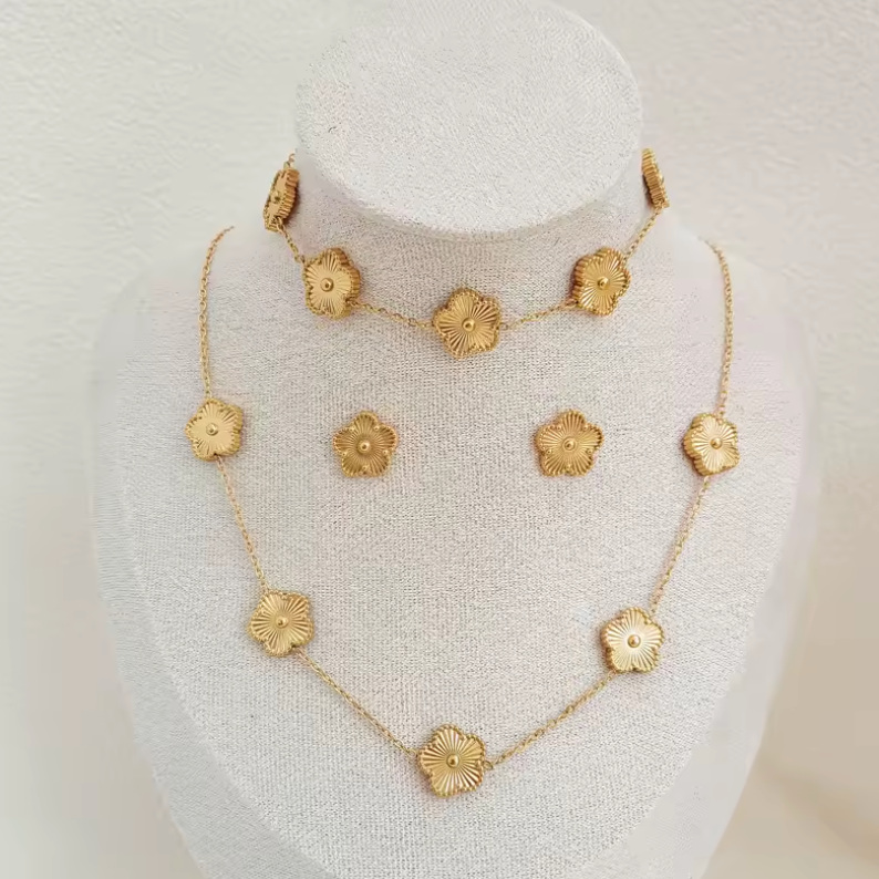 Sieradenset – Gouden Elegant In RVS 