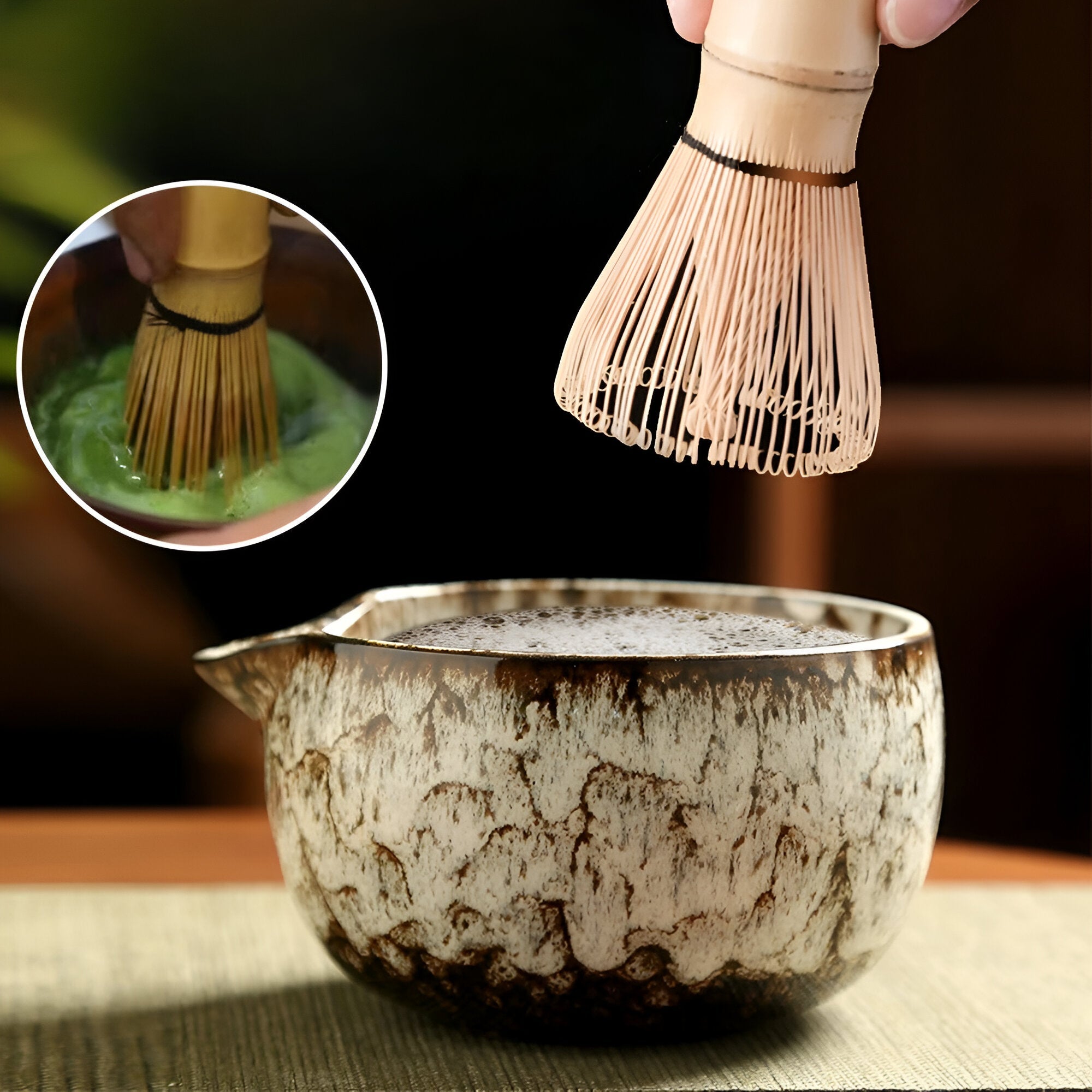 Matcha 6-delige bereidingsset - Artisanale elegantie en verfijnde smaak