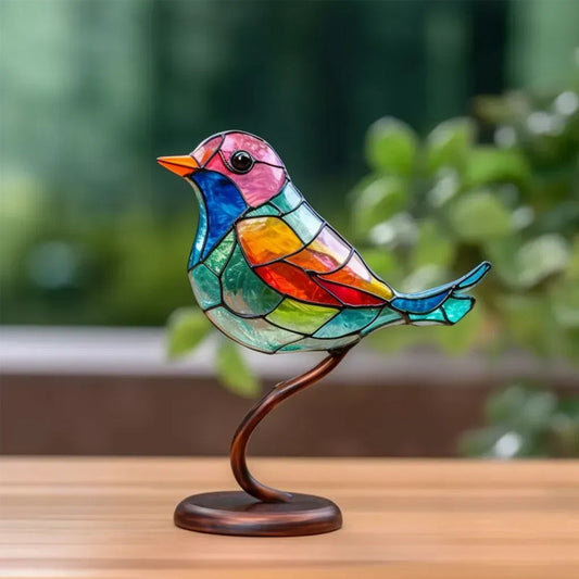 Ornament decorativ – Păsări așezate pe o ramură 