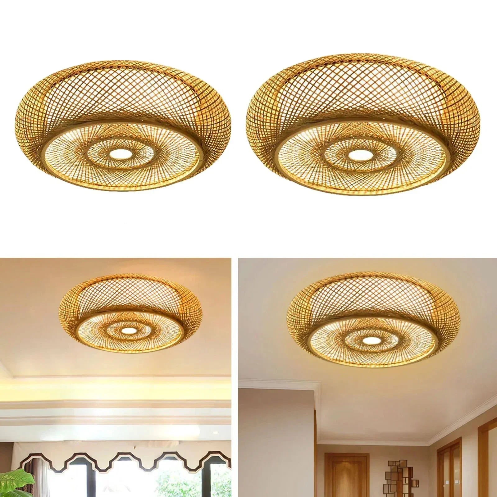 Hängande lampa i naturlig bambu - Elegans och äkthet