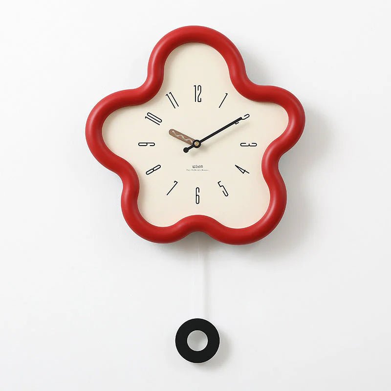 Orologio da Parete Pendolo Fiore 3D – Eleganza Decorativa e Stile Moderno 