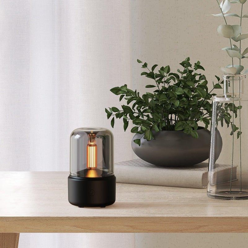 Lámpara Difusora de Aromas — Ambiente de Llama Apacible 