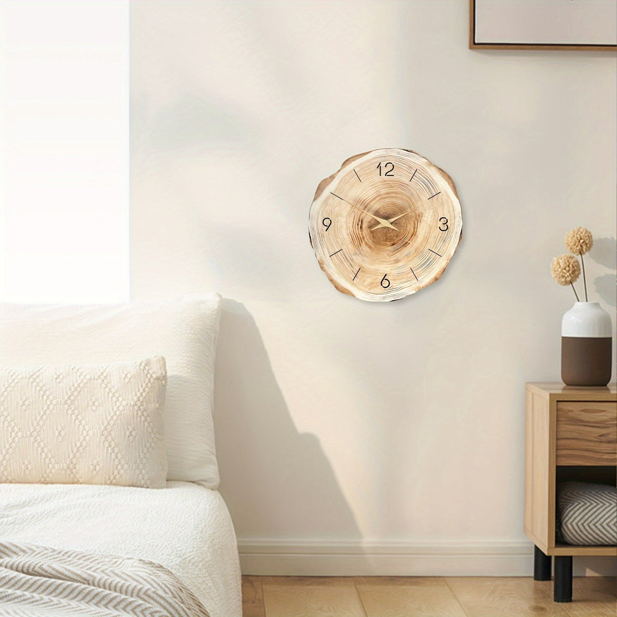 Nástěnné hodiny tiché – realistická textura a elegantní design 
