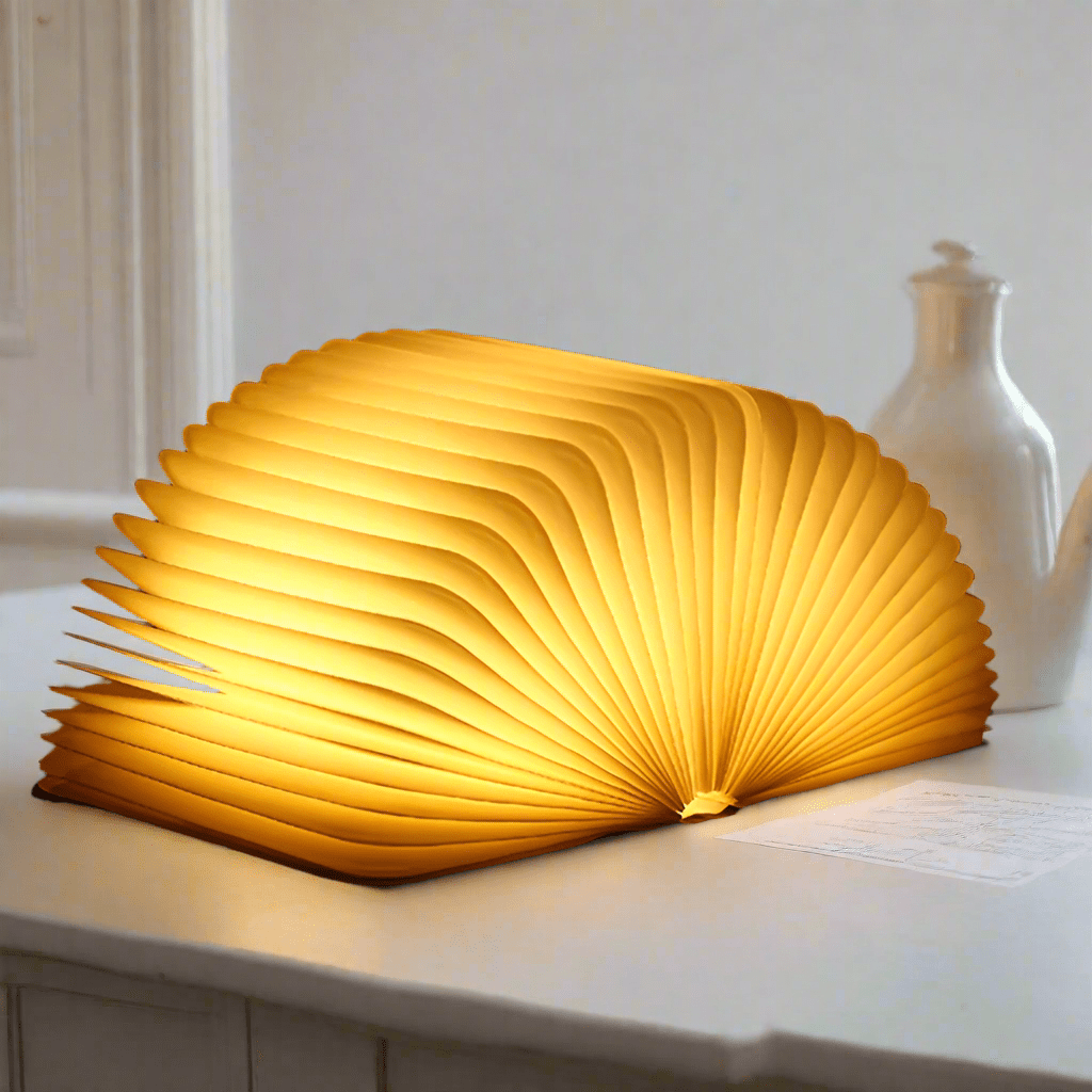 Lâmpada de Mesa em Forma de Livro – Originalidade e Elegância 