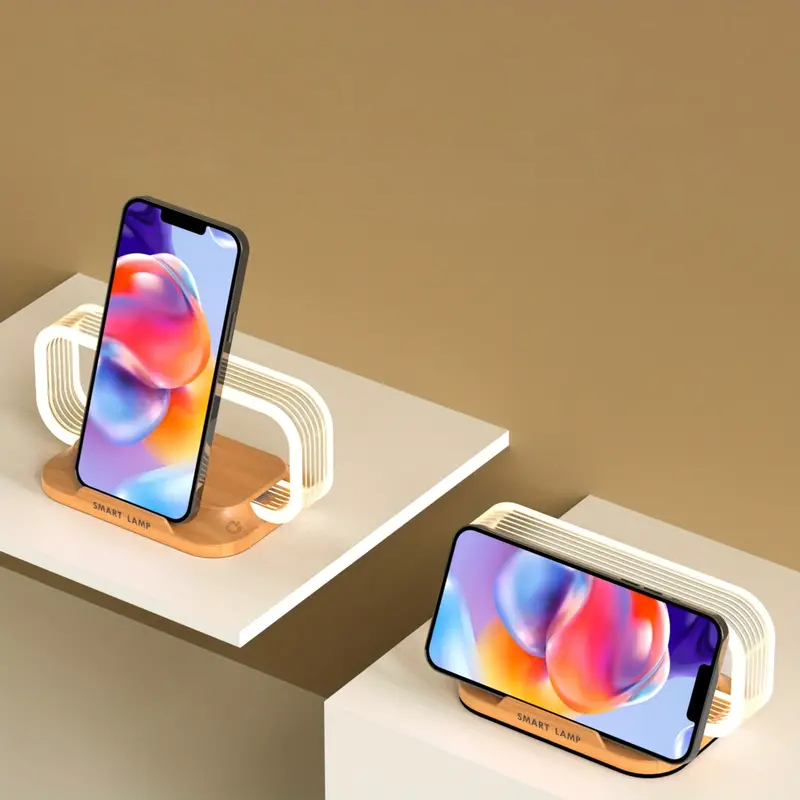 Lampe De Table — Éclairage Moderne Avec Chargeur Sans Fil