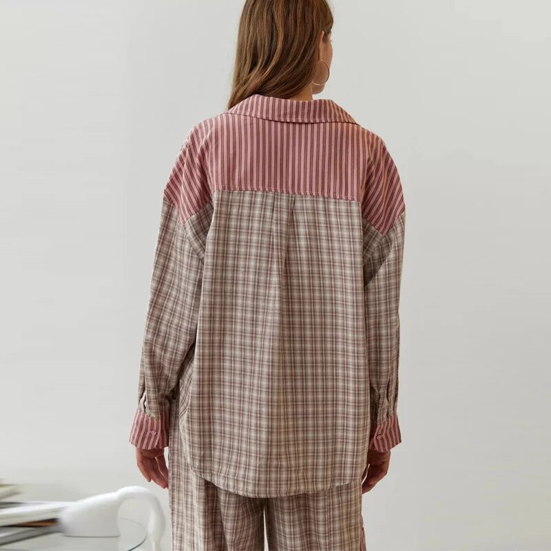 Charlotte | Chic Kényelmes Pizsama Csíkos és Kockás 