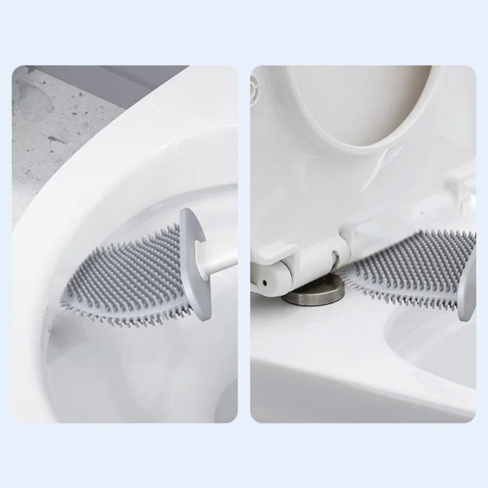Brosse De Toilette En Silicone Flexible – Conception Durable Et Antibactérienne