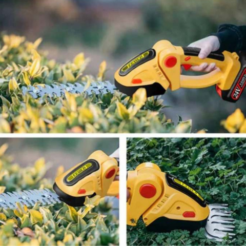 2-in-1 Wireless Garden Tool — Hedge Trimmer and Practical Shears 