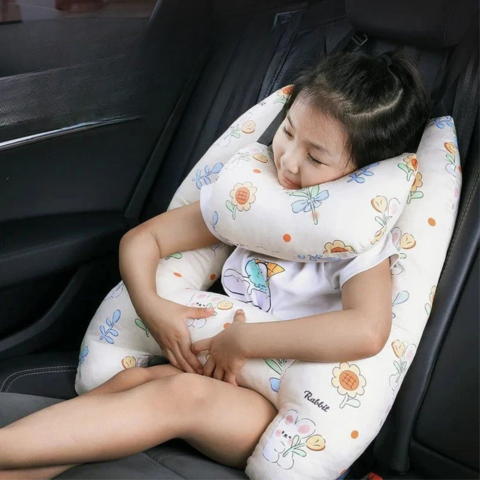 Almofada de viagem para crianças - Apoio para a cabeça e sono tranquilo
