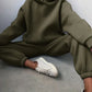 Conjunto chique de conforto de inverno