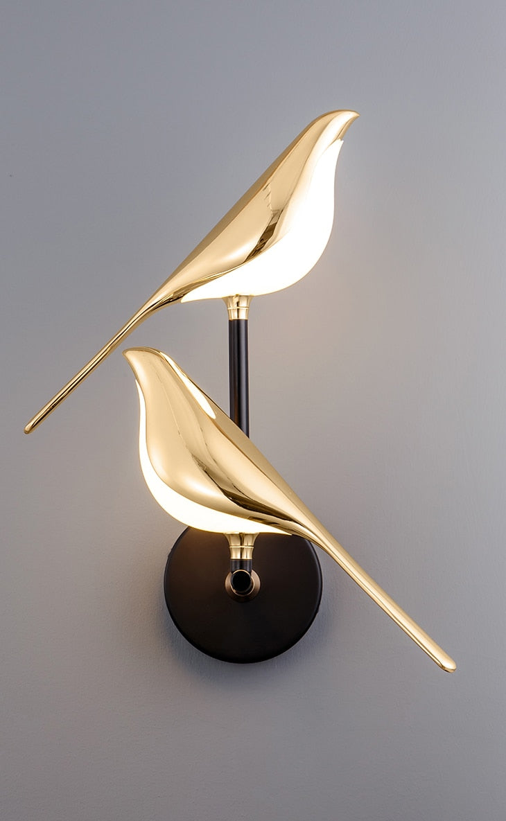 Wandlampe Vogel – Zarte und leuchtende Dekoration 