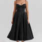 Lory | Rochie Midi cu Bretele – Glamour Clasic și Ușurință 