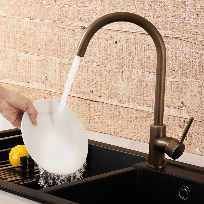 Elegant Kitchen Faucet – Antique Bronze and Refined Design 