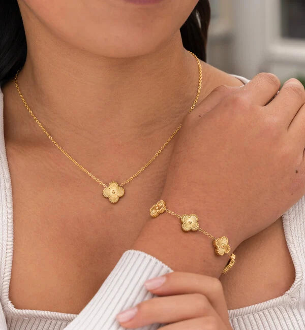 Sieradenset – Gouden Elegant In RVS 