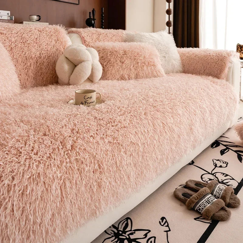 Soft Plush Sofa Cover - Absolute Comfort and Elegant Style