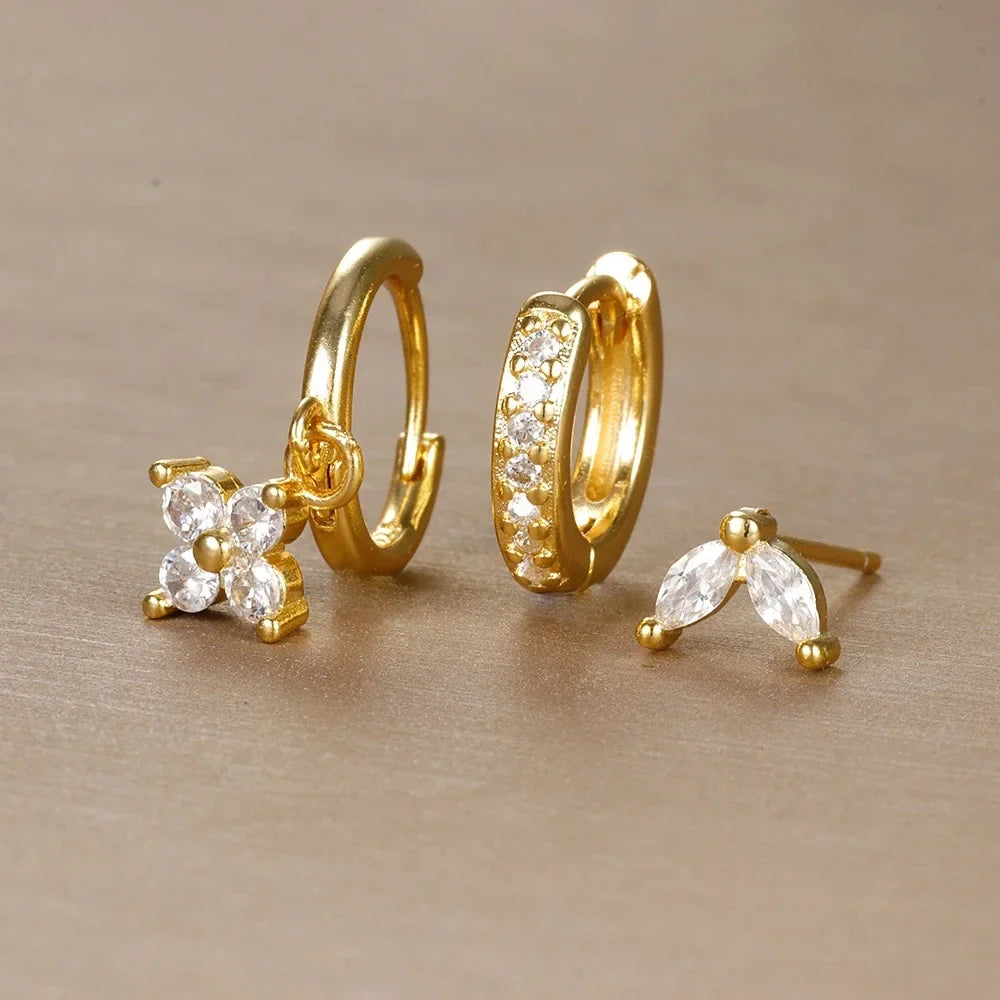 Conjunto de Argolas e Piercings – Versatilidade e Brilho Sutil 