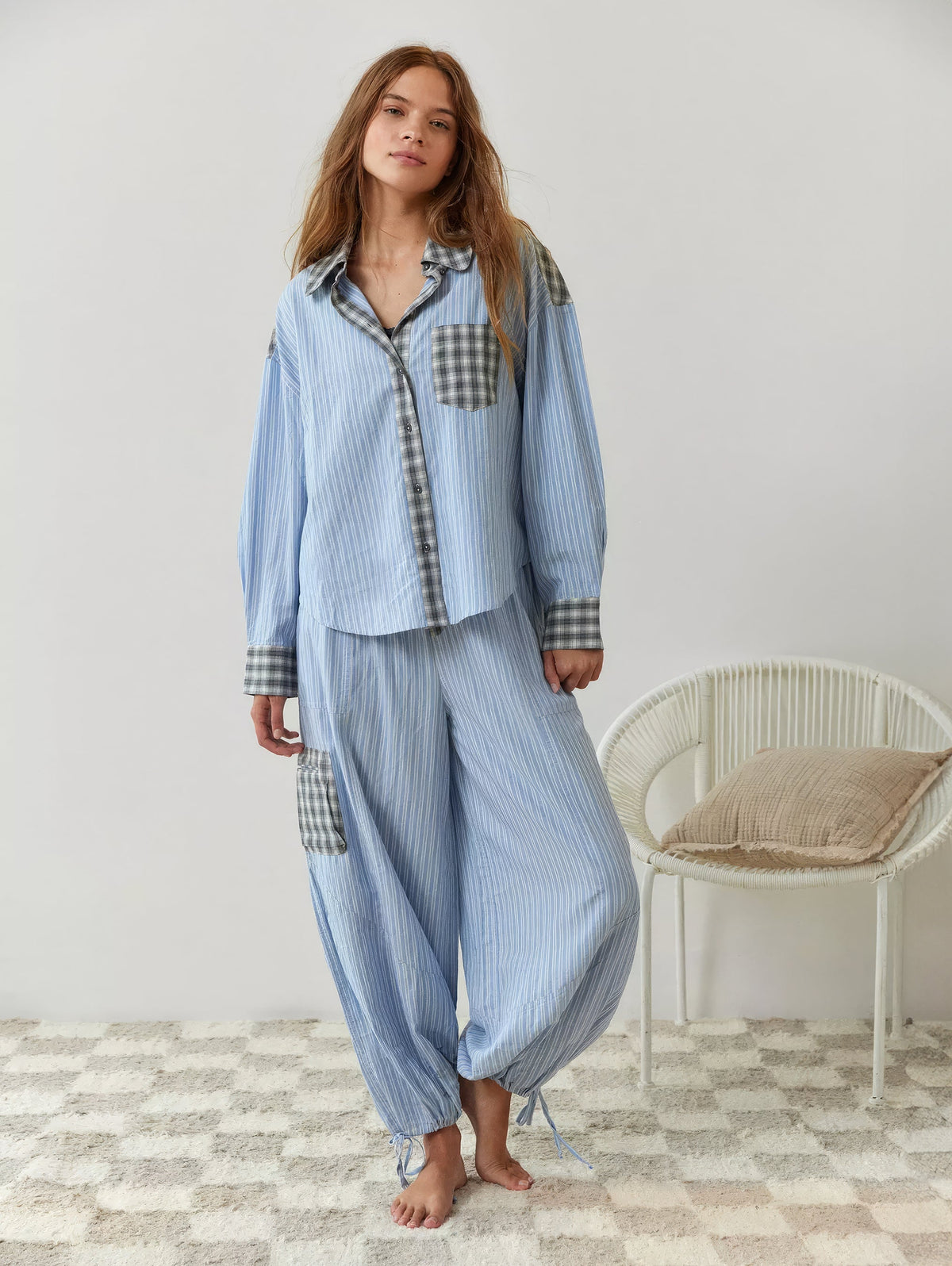 Charlotte | Chic Kényelmes Pizsama Csíkos és Kockás 