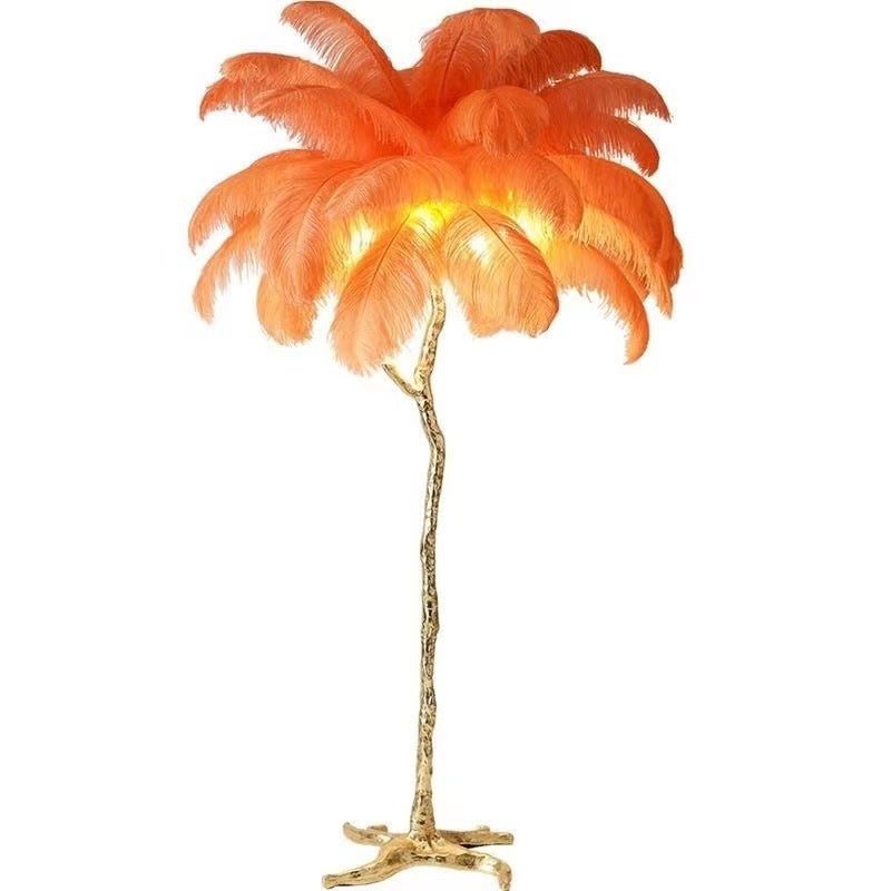 Luxueuze Zonne Lamp – Elegante Veer Lampenkap 